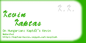 kevin kaptas business card